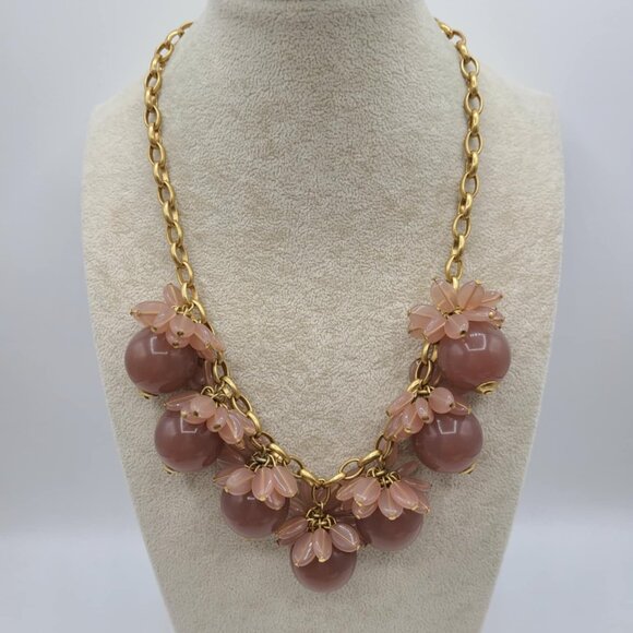 J Crew Bauble Blossom Necklace in Taupe Gold Tone - Picture 10 of 10
